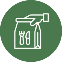 Para el servicio de alimentos
