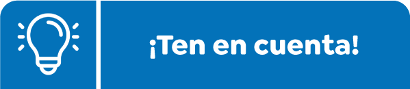 ¡Ten en cuenta! 